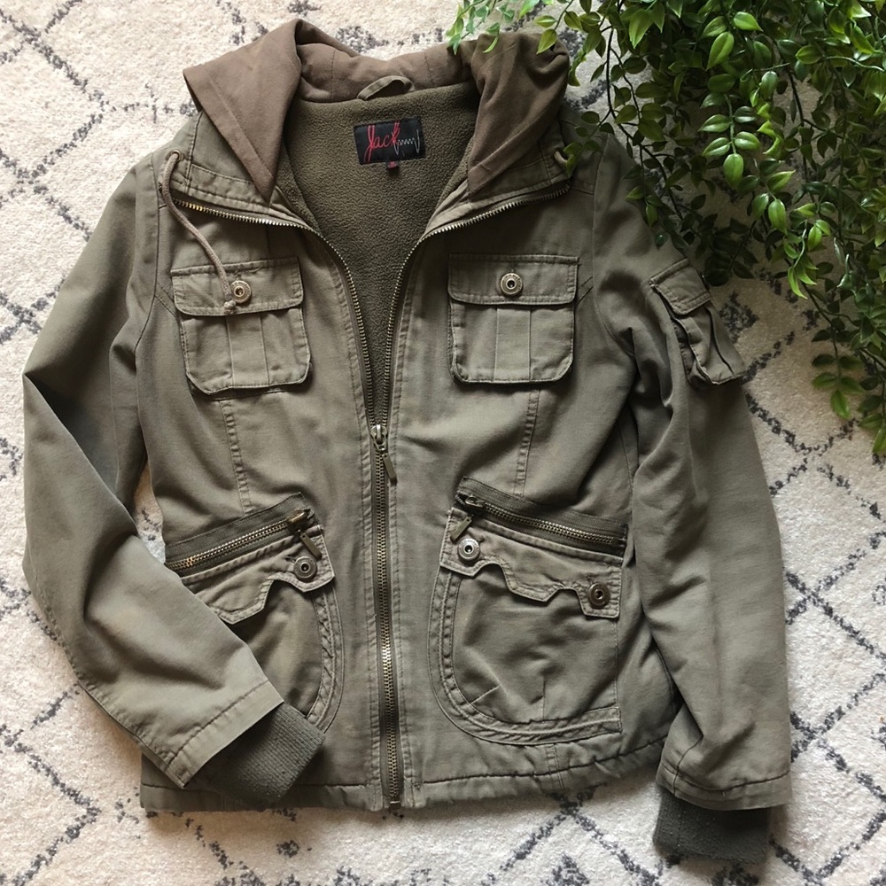 Olive Green Cargo Jacket
